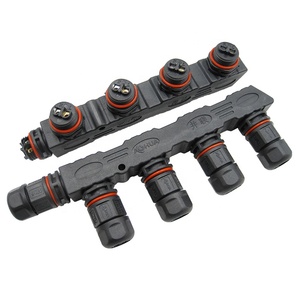 AOHUA 1 entrada 4 tomas de salida F Divisor de cable Conectores eléctricos impermeables para luces - Product Image 2