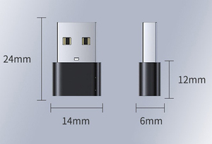 USB到USB C适配器C型母到公充电器转换器