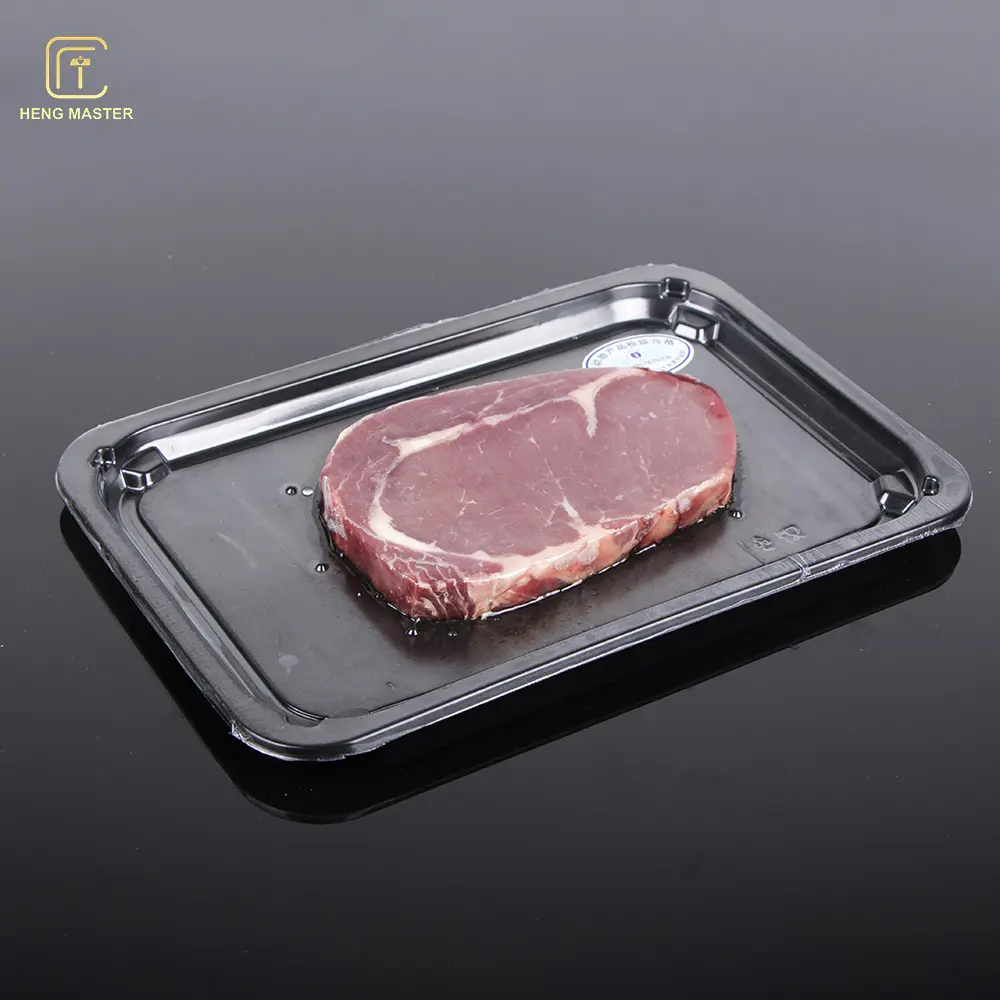 Hengmaster-bandeja de carne personalizada de alta barrera, bandeja de piel fácil de pelar, bandeja de plástico para alimentos