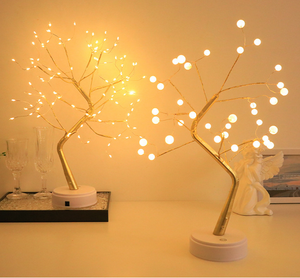 20 "lampada da tavolo per Bonsai da tavolo con 108 luci a LED in filo di rame, lampada per albero artificiale fai-da-te, funzionamento a batteria/USB, - Product Image 4