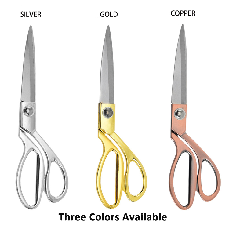 9.5" Gold-plated High Quality Stainless Steel tailor shears Professional sewing scissors