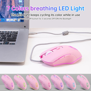 Mouse da Gaming cablato RGB con Design ergonomico tipo C connessione USB per PC portatile Smart Phone Laser 3600 di tracciamento - Product Image 6