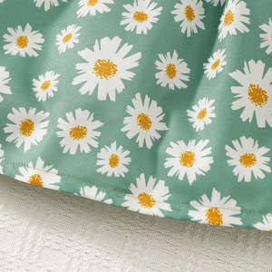 Kızlar için yaz elbisesi çocuk tam baskı etek Ruffled Trim eşleşen kemer örme ilham papatya - Product Image 6