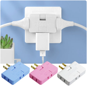 Convertidor de enchufe giratorio de 180 grados para EE. UU., enchufe de extensión 3 en 1 para EE. UU., enchufe múltiple, Mini enchufe adaptador de salida inalámbrico Delgado - Product Image 4