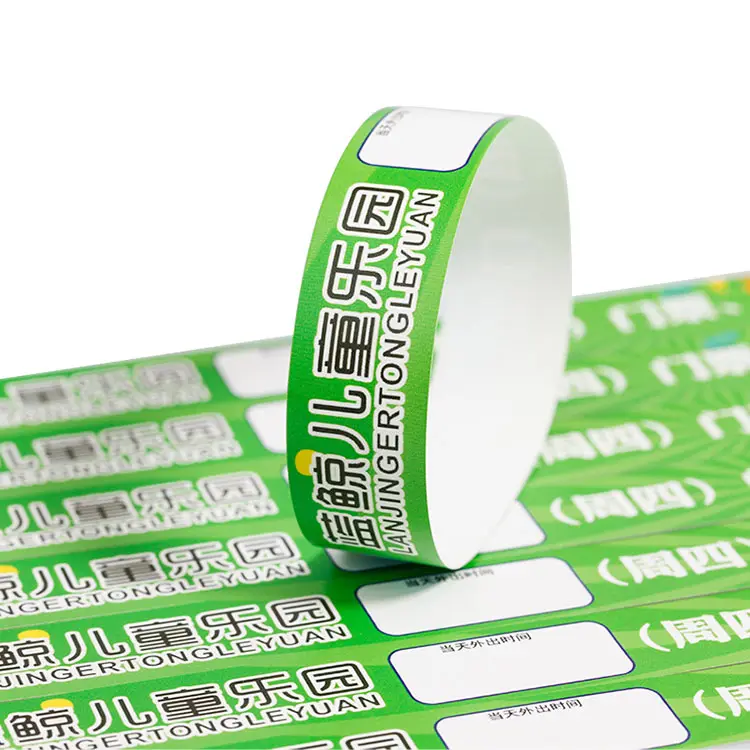 2023 bracelets Tyvek imprimables fournitures de fête jetables étanches bracelets de poignet billets bracelets d'identification pour les événements et les fêtes