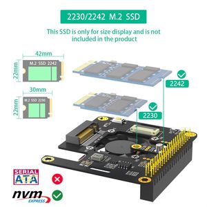 FEICHAO nuova versione 3 in 1 Combo M.2 NVMe to PCIe adattatore con ventola di raffreddamento e scolorimento automatico LED per Raspberry Pi 5 - Product Image 5