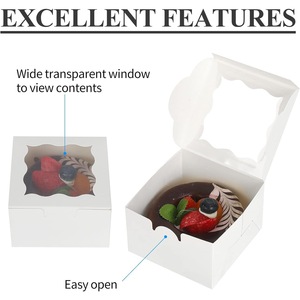 高級パンボックスミニギフトソープペーパーボックス窓付きデザートスナック用 - Product Image 2