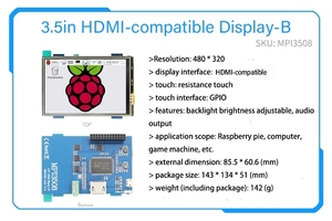 3,5 Zoll 4 Zoll 5 Zoll 7 Zoll 10,1 Display Raspberry Pi Lcd Resistiver kapazitiver Touchscreen für Raspberry Pi 3 4 - Product Image 5