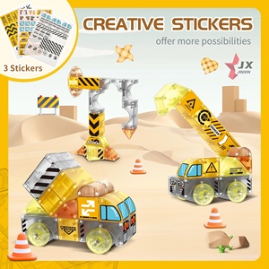 Mới Phát Hành Sản Phẩm 2025 3D Chơi Xây Dựng Khối Gạch Trẻ Em Đồ Chơi DIY Nam Châm Cube Toddler Crane Xe Tải Máy Kéo Khối Từ Tính - Product Image 2