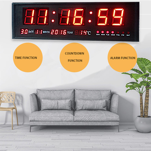 Honghao 6 cifre LED digitale orologio da scrivania popolare Design moderno orologio da parete con Timer conto alla rovescia funzione di allarme per uso domestico - Product Image 3