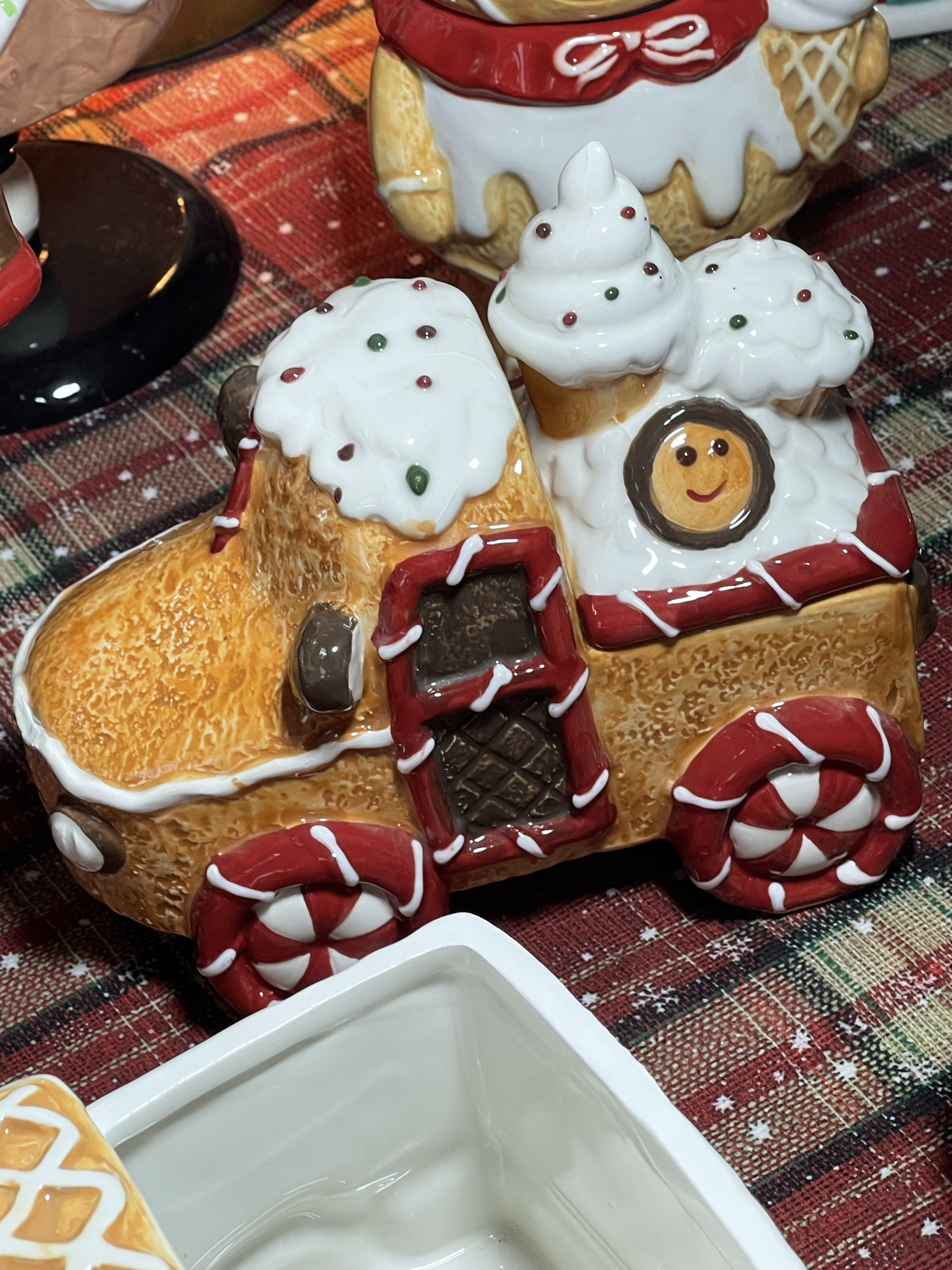 Gingerbread Car Ceramic Jar