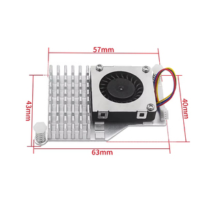 Raspberry Pi 5 enfriador activo disipador de calor de aluminio PWM ventilador ajustable de velocidad negro plata azul radiador de refrigeración para RPI 5 Pi5 - Product Image 4
