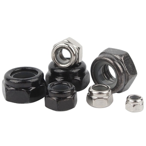 Bán Buôn Nickel Mạ Hex Khóa Nut Kẽm Mạ Màu Đen Sắt Nylon Tự Khóa Nut Cho An Toàn Buộc Các Loại Hạt - Product Image 4