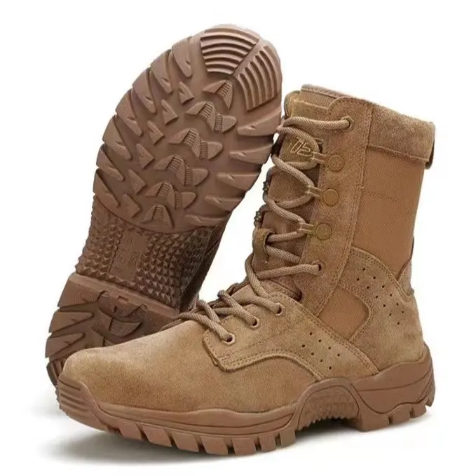 Fábrica al por mayor de zapatos tácticos de peso ligero de tela de nylon de grano completo botas rusas de La Selva bota táctica para los hombres
