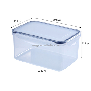 Mikrodalga güvenli plastik gıda saklama kabı FSR600 + FSR2350 kutu seti paket gıda 3 parçalı Set için kilit mandalı konteyner - Product Image 2