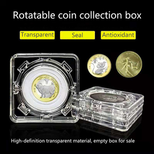 Rotatable <strong>Coin</strong> Collection <strong>Box</strong>, <strong>Coin</strong> Ancient <strong>Coin</strong> protection <strong>Box</strong>, Commemorative <strong>Coin</strong> Round <strong>Box</strong> - Product Image 2