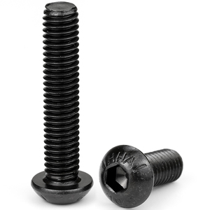 50 unids/bolsa Chapado en Zinc negro 304 tornillo de máquina de enchufe hexagonal de acero inoxidable sistema métrico de M2-M10 pernos de cabeza de botón hexagonal - Product Image 4