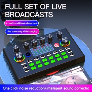Professional <strong>Audio</strong> Interface Podcast Mixer Voice Changer Studio Live Streaming Sound Card Gaming Microphones Dj External - Product Image 2