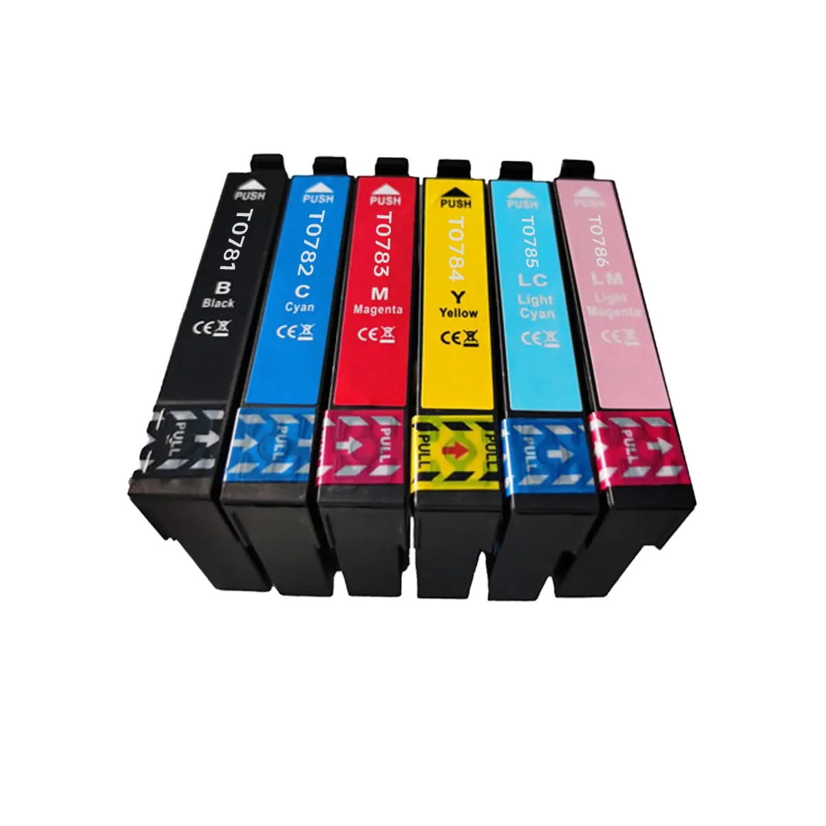 Cartucho de tinta de recarga recargable para Epson T0781-786 Stylus Photo RX580 RX595 RX680 R260 R280 R380 6 cartuchos