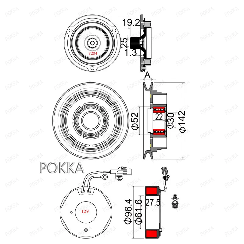 Pokka Luchtcompressor Koppeling 2pk 24V Dks Auto Ac Compressor Koppeling Voor Nissan Truck