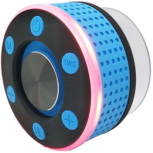 Preço por atacado IPX7 Impermeável Mini Bass Speaker 5W Alto-falante sem fio RGB LED Iluminação Ventosa Uso do computador portátil