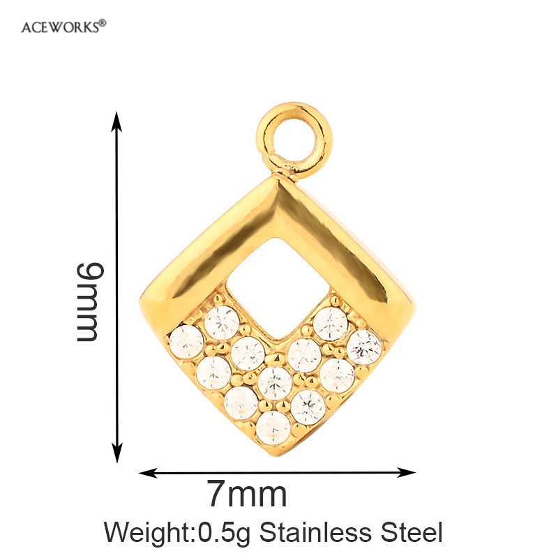Pavé Hollow Diamond Charm.