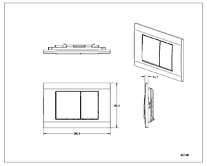 Placa de control de descarga doble para cisterna oculta, botón de plástico para Proyecto ABS - Product Image 6