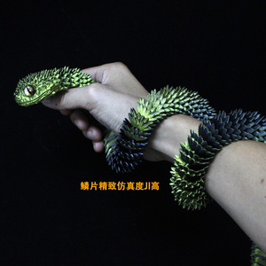 Yixuan 3D impresión completa articulación dinámica Viper simulación animal escritorio pantalla regalo puesto explosivo modelo de juguete para niños - Product Image 3