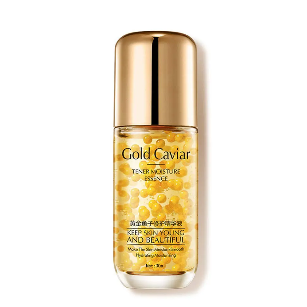 Suero de Caviar dorado para el cuidado de la piel, productos para el cuidado de la piel, orgánico, de Etiqueta Privada, hidratante, antienvejecimiento, antiarrugas