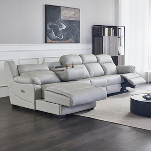 Cabine japonaise intelligente salon inclinable en cuir véritable couche supérieure Home cinéma électrique peau de vache zéro tête murale multifonctionnelle - Product Image 4