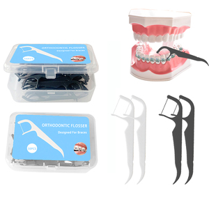 Pla Nylon Fil Dentaire Pick Holder Easy Glide Interdentaire Hygiène Bucco-dentaire Produit Orthodontique Flossers pour Brace - Product Image 2