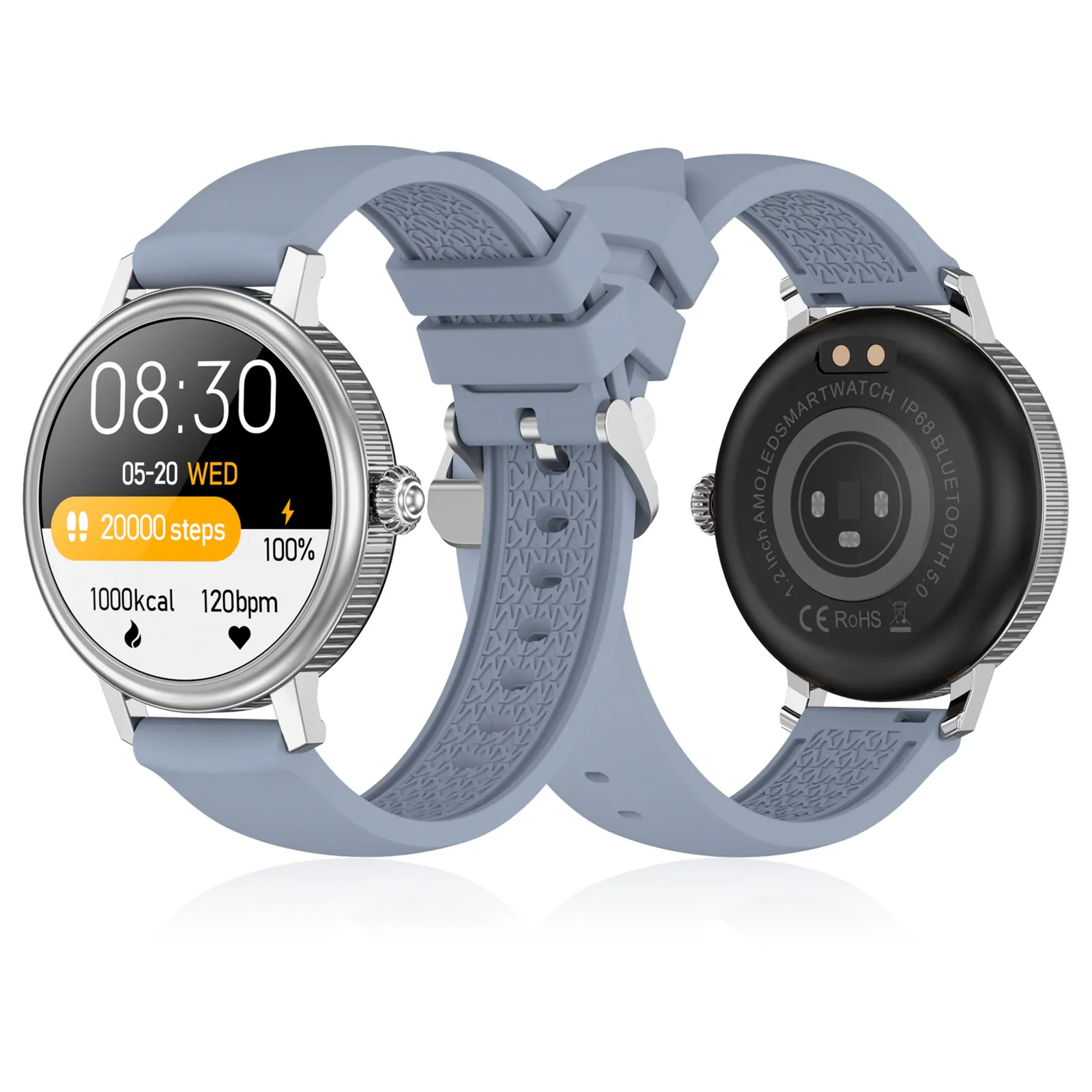 Smart Watch OEM Amoled Bildschirm Smart Armbanduhr Herren Damen Smart Uhren für Handys