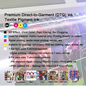 EPSON DX5 DX7 5113 4720 I3200 Xp600 Tx800 textil süblimasyon mürekkep DTG mürekkep DTG tekstil mürekkep Epson F2100 F2000 yazıcı için