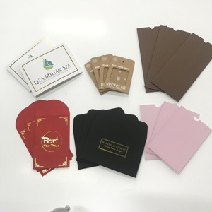 Mini-Umschlag Kraft papier umschlag individuell bedruckte Marke UV-weißer Umschlag mit transparentem Fenster - Product Image 3