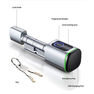 Tuya TTlock App ลายนิ้วมืออัจฉริยะ RFID ล็อคกระบอกพร้อมกุญแจ - Product Image 4
