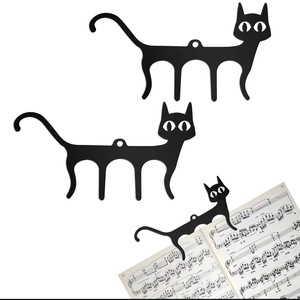 クロスボーダー限定猫型ギター楽譜クリップアイアンピアノスコアクリップブックマークブックフォルダーページルーズリーフブラケット