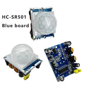 Módulo PIR infrarrojo piroeléctrico IR de ajuste de, módulo Detector de Sensor de movimiento SR501 AZUL/VERDE - Product Image 2