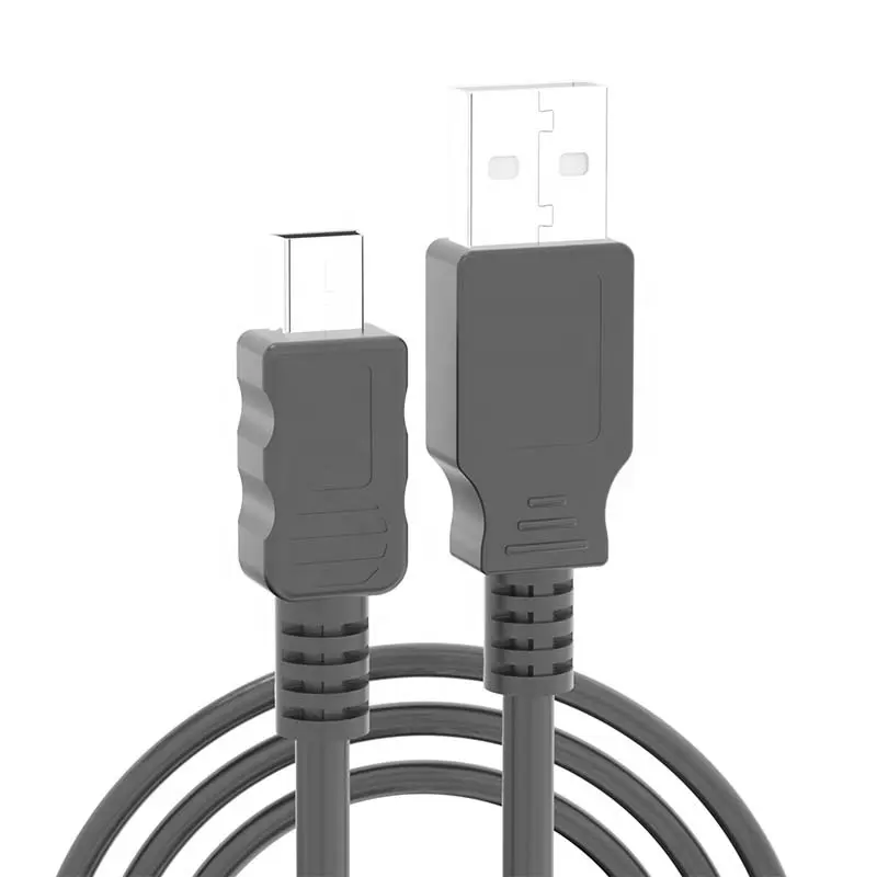 Kabel USB 2.0 kustom tipe A Male Ke Mini USB untuk pemutar MP3 kabel pengisian daya Cepat 5PIN Mini kabel B