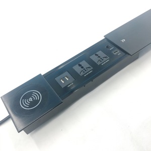 Cubierta deslizante Toma de corriente de escritorio con cargador inalámbrico Montado en muebles Toma de corriente de mesa USB multifunción - Product Image 2