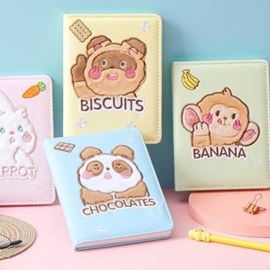 <strong>Small</strong> Animal-embroidered Pu Hand-written <strong>Notebook</strong> Mini <strong>Notebook</strong>, Cute Cartoon, High Appearance Level <strong>Notebook</strong> - Product Image 1