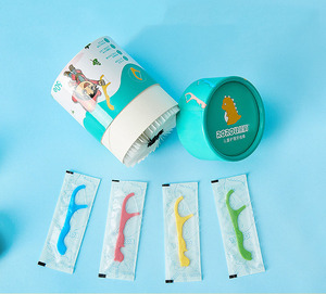 Trẻ em bán buôn Flosser kẽ răng xỉa dính phim hoạt hình thiết kế mịn chủ đề hàng ngày chăm sóc răng miệng trẻ em xỉa chọn - Product Image 2