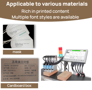 Industrial 12.7mm TIJ Inkjet Printer High-Accuracy Paper Egg Expiry Date <strong>Machine</strong> 4 Heads Flex OEM/ODM T600 - Product Image 5