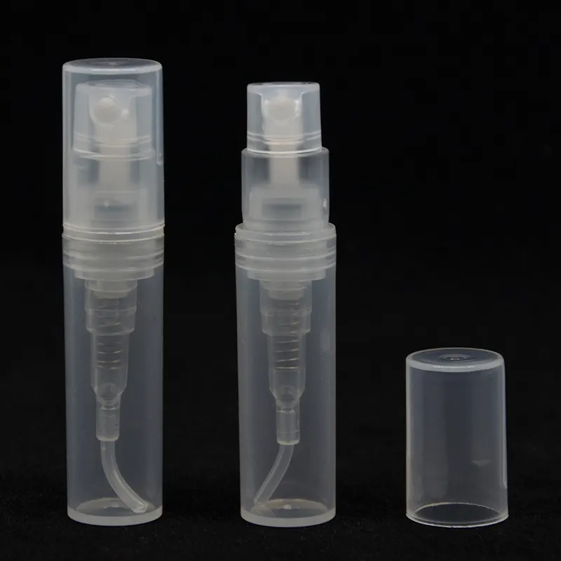 Garrafas de spray de perfume de 2ml, produto principal de fábrica, garrafa plástica de spray de perfume de design exclusivo