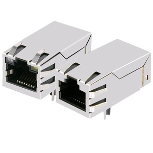 0826-1X1T-AF uyumlu 100/1000 base-t Tab Up sarı/yeşil Led 1x1 Port 12 Pin RJ-45 konnektör modülü - Product Image 2