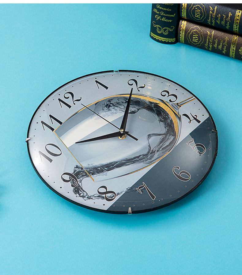 12 inch Wall clocks with a glass pattern  Hit the clock round wall clock can be customized