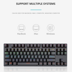 87-<strong>Key</strong> Mechanical Gaming <strong>Keyboard</strong> Blue Switch with RGB Backlit for Desktop Laptop PC <strong>Computer</strong> - Product Image 2