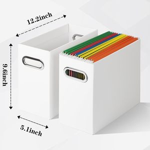 文件整理器、用于信件大小悬挂文件夹存储的纸板文件盒、可折叠悬挂文件整理器 - Product Image 6