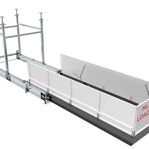 Plataforma de carga y descarga retráctil para transporte de material