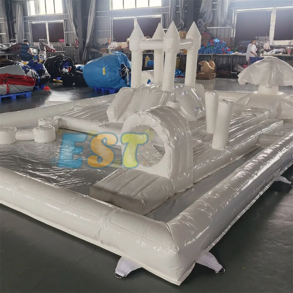 New Arrival White Inflatable Playground with Water Slide Pool Soft Play Castle Suitable for Kids Activity Parties