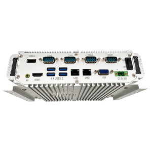 Silver Fanless Celeron or Intel 8th 10th 11th 13th CPU 4 USB 3.0 2 RS485 4 <strong>RS232</strong> 4 POE LAN Industrial <strong>Computer</strong> - Product Image 1